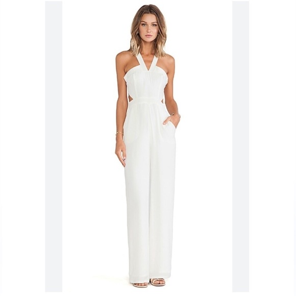 Lovers & Friends x Revolve Adore You Ivory Jumpsuit Large - Picture 1 of 8